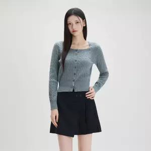 (스타필드 하남 미쏘) 스퀘어넥 케이블 가디건 RE CKF313T_MIWCKG31QT