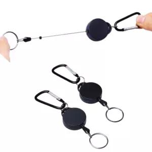 릴 와이어 키링 블랙 2p 와이어키링 키홀더 열쇠고리 카라비너