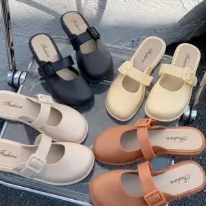 데일리 여자 뮬 슬리퍼 캐주얼 여성 뮬 슬리퍼 고무 레인