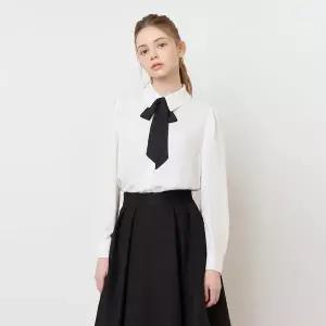 [케네스레이디](센텀시티점)[BYLYNN] 배색 리본타이 베이직 블라우스 EVBLPA9700