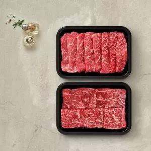 [NS홈쇼핑][투뿔한소] 한우 1++등급 구이모둠 400g (보섭살200g+설깃살200g)..[35609329]