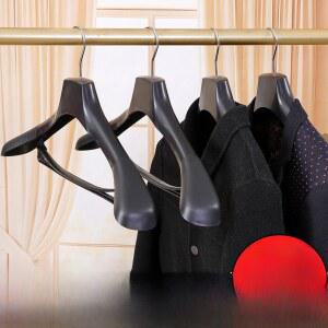 초광폭 두꺼운 투명 플라스틱 옷걸이 정장 금속 고리 매장 코트 가정용 의류