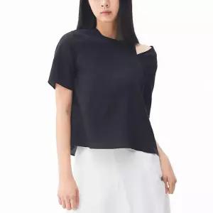 [미쏘] 넥 포인트 블라우스 (MIWBWD816B-T)