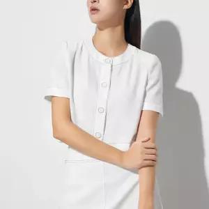 [미쏘] 라운드넥 스티치 반팔 자켓 (MIWJKD802G-T)