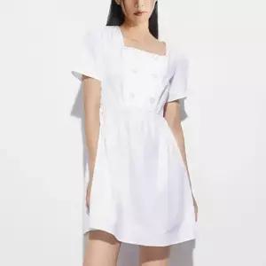 [미쏘] 스퀘어넥 더블 미니 원피스 (MIWOWD802G-T)