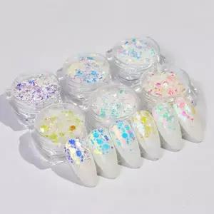 손톱꾸미기 육각 반짝이 가루 6종세트 핸드메이드 공예 재료 DIY 악세서리