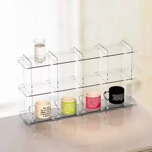 홈카페정리 아크릴진열대 그리드선반 미니선반 머그컵보관 디스플레이선