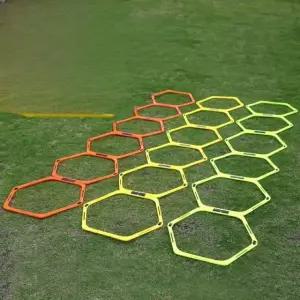 최강 훈련용 스피드 스텝레더 축구 순발력 트레이닝 세트 연습용 옐로우 육각형 사다리