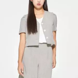 [미쏘] 브이넥 반팔 자켓 (MIWJKD721B-T)