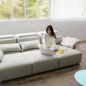 [마루이] 모넬 레더 모션 슬라이딩 리클라이너 4인 가죽 소파