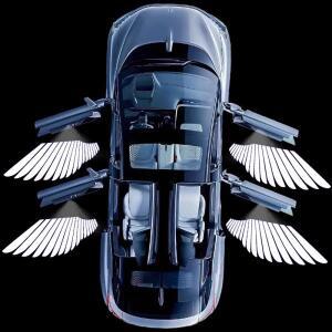 자동차 차량용 호환 호환 액세서리 작은 천사 날개 문 환영 빛 분위기 조명 장식 배선  프로젝터 램프