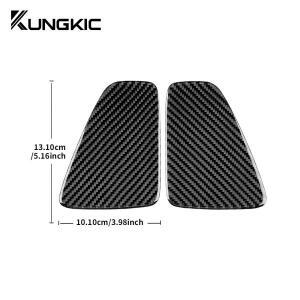 Fiat 500 Abarth 용 호환 리얼 연질 카본 595 695 2017 2020 1쌍 후면 테일 라이트 커버 카바 스티커