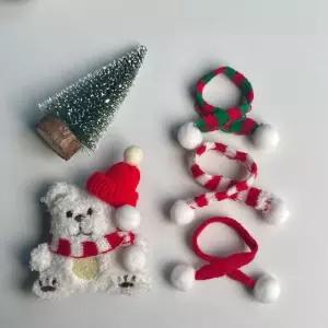 모자 소품 귀도리 옷 입히기 목도리 귀마개 키링 테디베어 프리마켓 귀여운 인형 모루인형 니트