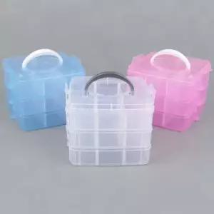 멀티박스 플라스틱 케이스 미니 부품 소형 분리 소품 3단 휴대 약 이동 다용도정리함 칸