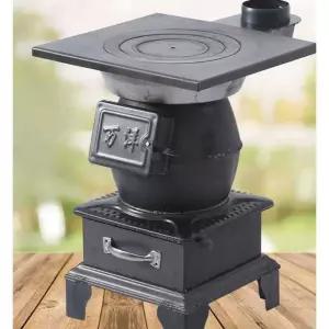 옛날 난로 장작 드럼통 주철 주물 구이 바베큐 농촌 가마솥