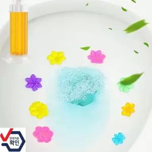 고급 향기 젤 플라워 스탬프세정제 클리너 변기세정제 세제 소 탈취제 화장실세정제