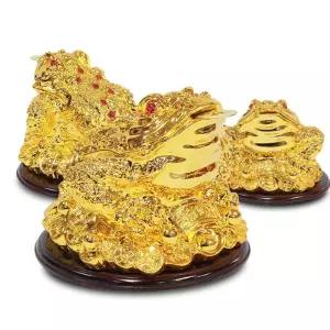 개업선물 사라코 원형 삼족 황금두꺼비 대 x 13.5cm