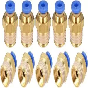 PC4-02 연결 피팅 푸시 4mm 튜브 OD x 1/4 G 스레드 스트레이트 공압 퀵 에어 라인 커넥터 원터치 호스