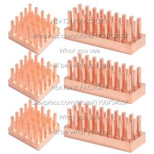 순수 T2 구리 13x12x7mm 22x8x7mm MOS RAM 메모리용 열 패드 냉각 기능 방열판 라디에이터