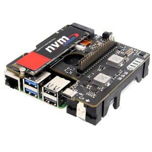 Geekworm X1208 UPS HAT와 M.2 NVMe SSD HAT+를 탑재한 Raspberry Pi 5 (2 / 4 8 16GB) 최대 5.1V 5A 출력 지원 2230 2242 2280
