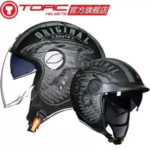 바이크 오토바이 반모헬맷 TORC 헬멧 전기차 초경량 삼분의 일 레트로 복고풍 엔틱 듀얼 렌즈 사계절용