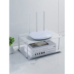 공유기 선반 와이파이 거치대 셋탑박스숨기기 블랙 무공공벽 고정 커버 3단 선반무타공 벽면