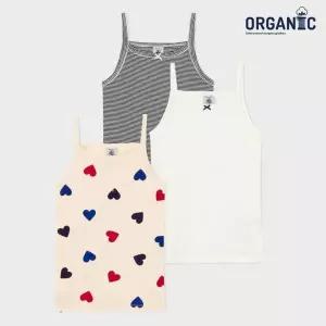 [보리보리/쁘띠바또]쁘띠바또 여아 오가닉 멀티하트 나시 3PACK (NTY23VE24F_MC)