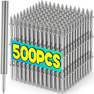 500/50개입 양면 벽 못 나사못 안전 나사 보이지 시멘트 스커트보드용 금속 목재 않는