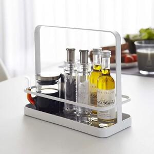 휴대호환용 미니 양념통 랙 레스토랑 테이블탑 기름 소금 소스 식초 스낵 보관 바구니 주방 정리 선반