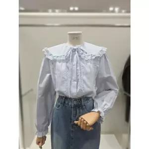 [갤러리아] [이프네]빅카라 레이스 긴팔 블라우스(IQ3QWBL28)