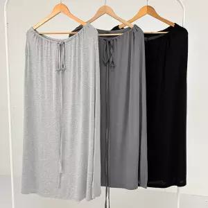 빅사이즈치마 X438L603 스판롱리본쭈리스커트 RA