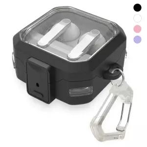 갤럭시 버즈4 프로 하이브리드 클릭락 잠금 케이스 투명 카라비너