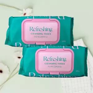 노브랜드 리프레싱 클렌징티슈 50매 x 2개