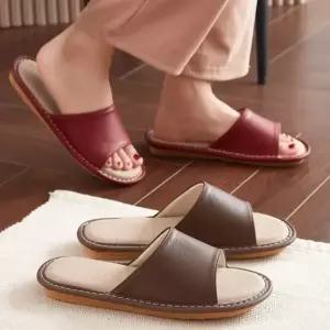 남성 여성 사계절 거실화 실내화 가죽 린넨 슬리퍼