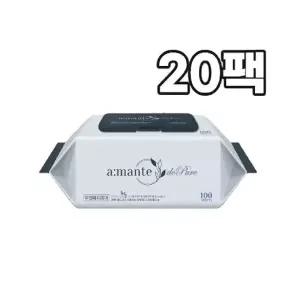 두꺼운 50평량 캡형 아기물티슈 100매 20팩 대용량