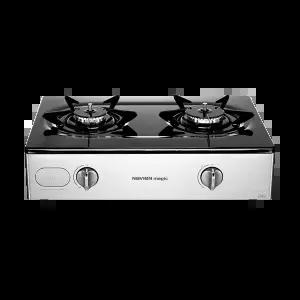 [나비엔 매직] 국내생산 2구 가스레인지 전면배터리 라이트실버 GRF-1122 LNG(도시가스)