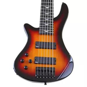 왼손잡이용 43인치 5현/6현 일렉트릭 베이스 기타 24프렛 솔리드 베이스우드 바디 선버스트 블랙 컬러