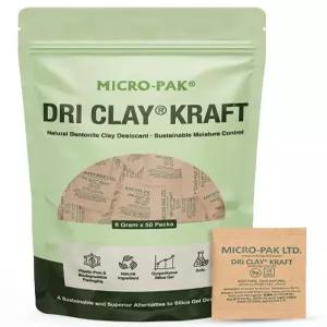 마이크로팩 드라이 클레이 크래프트 최고 수분 흡수 건조제 팩 실리카겔 패킷 대안 식품 안전 벤토나이트
