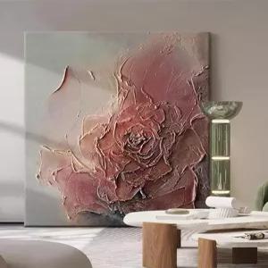 꽃유화 장미그림액자 입체 핸드페인팅 거실벽장식 질감