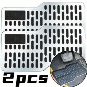 1Pc 자동 발 나머지 페달 플레이트 바닥 카펫 매트 트럭 Suv 수리 보호 대 한 비 슬립 스테인레스 뒤꿈치