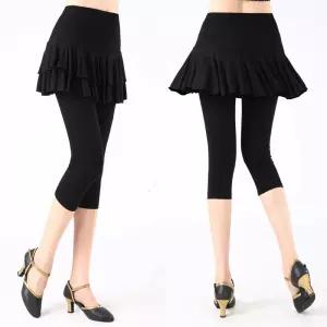 아우얼스룸 11번가 5XL 라인 여성 댄스 치마바지 하의 밴딩 방송 7부레깅스