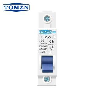 TOMZN DC MCB 6KA 1P 125V 미니 서킷 브레이커 3A 10A 20A 25A 40A 50A