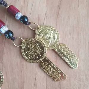 황금 행운을 오제동전 가져오는 키홀더 열쇠