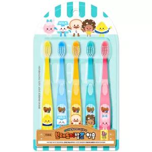 브레드이발소 유아 칫솔 스텝2 5종 세트 캐릭터 3세 4세 5세 키즈