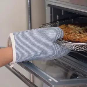 스트라이프 주방 오븐 장갑 1P/손잡이/내열/방열/손보호/안전/패브릭/고리/냄비/베이킹/부엌/가정용