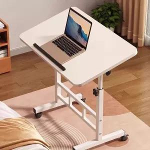 바퀴달린 각도 사이드 이동식 간이 쇼파 테이블 미니 책상 침대 높낮이조절 보조 60x40  80X40