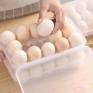 냉장고 수납 계란 용기 수납함 보관함 달걀통 15구 투명 냉장고 보관 정리함 바구니