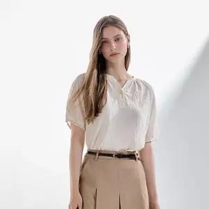 [스타필드 안성 클라비스] 반팔 셔링 블라우스 CVBWF3702M