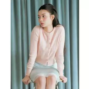 (스타필드 안성 로엠) 라운드넥 긴팔 가디건 RMCKG24R11