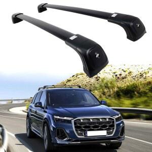 2016-2025년 아우디 Q7용 EZREXPM 220LBS 잠금식 루프랙 크로스바 장착 알루미늄 카고바 캐리어 크로스바 루프탑 액세서리